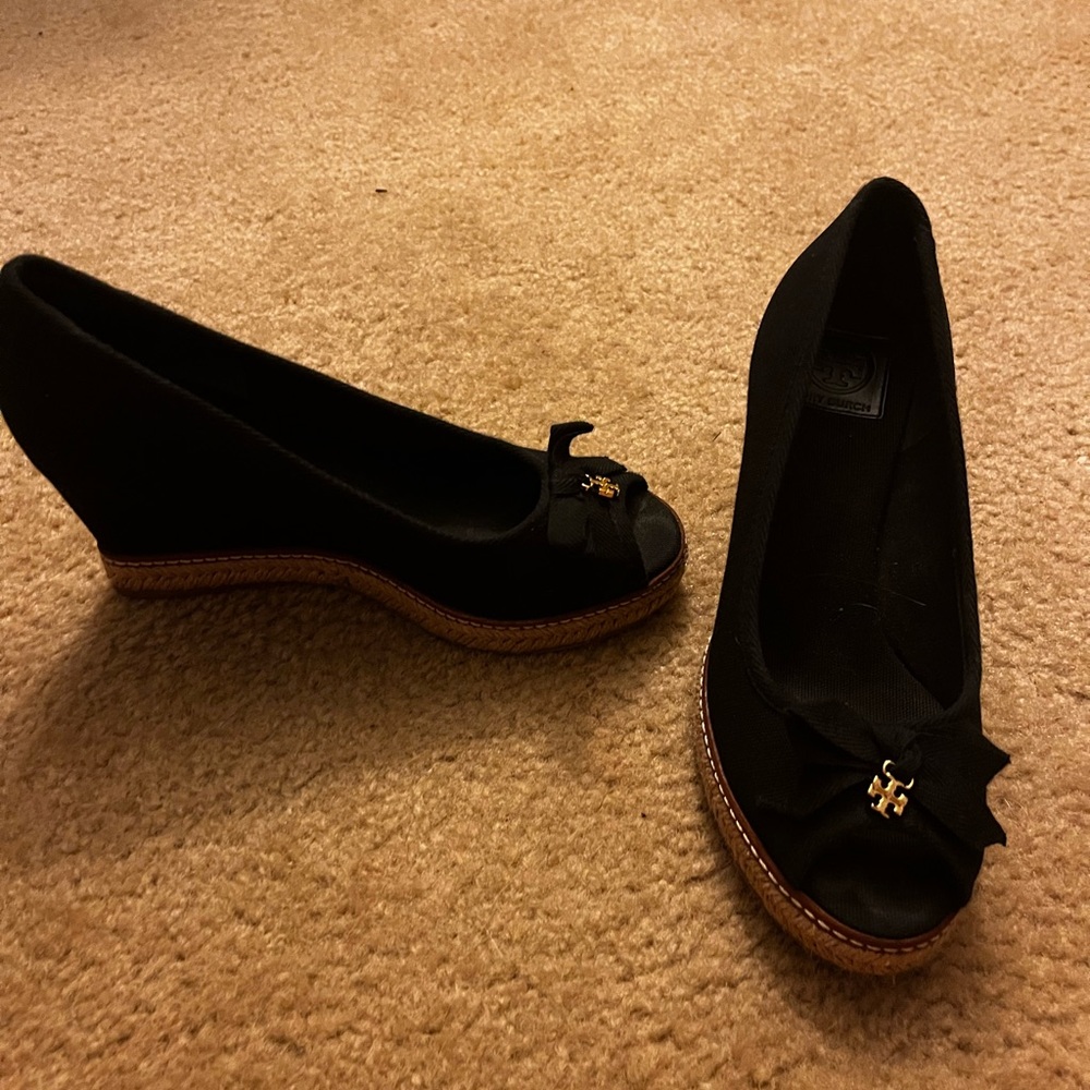 Tory Burch Peep Toe Espadrilles